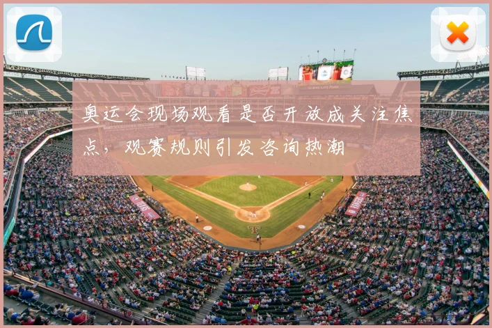 奥运会现场观看是否开放成关注焦点,观赛规则引发咨询热潮