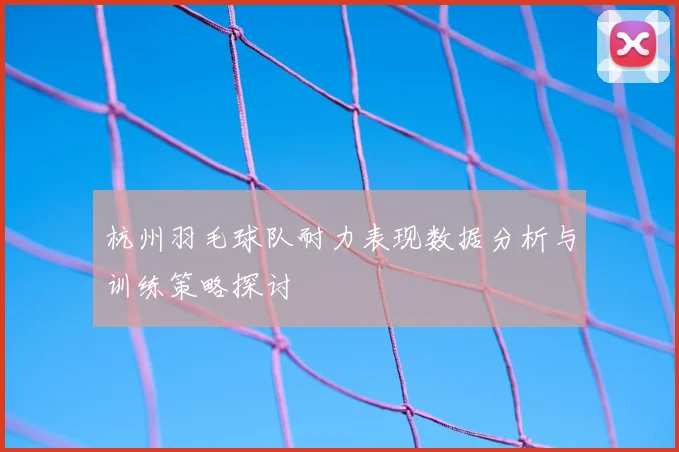 杭州羽毛球队耐力表现数据分析与训练策略探讨